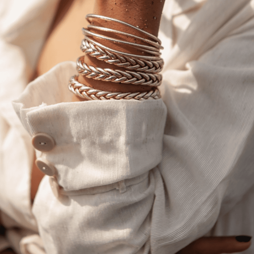 Kumali Bracelet Tressé - Champagne - boutique décoration Montreal