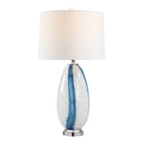 Lampe de table Solis- Verre bleu