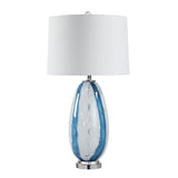Lampe de table Solis- Verre bleu