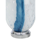 Lampe de table Solis- Verre bleu