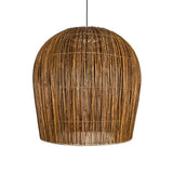 Rattan Bell or Bulb Pendant Light