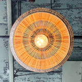 Rattan Bell or Bulb Pendant Light