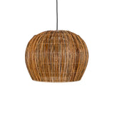 Rattan Bell or Bulb Pendant Light
