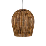 Rattan Bell or Bulb Pendant Light