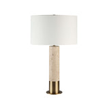 Lampe de Table Amadora - Travertin et Laiton