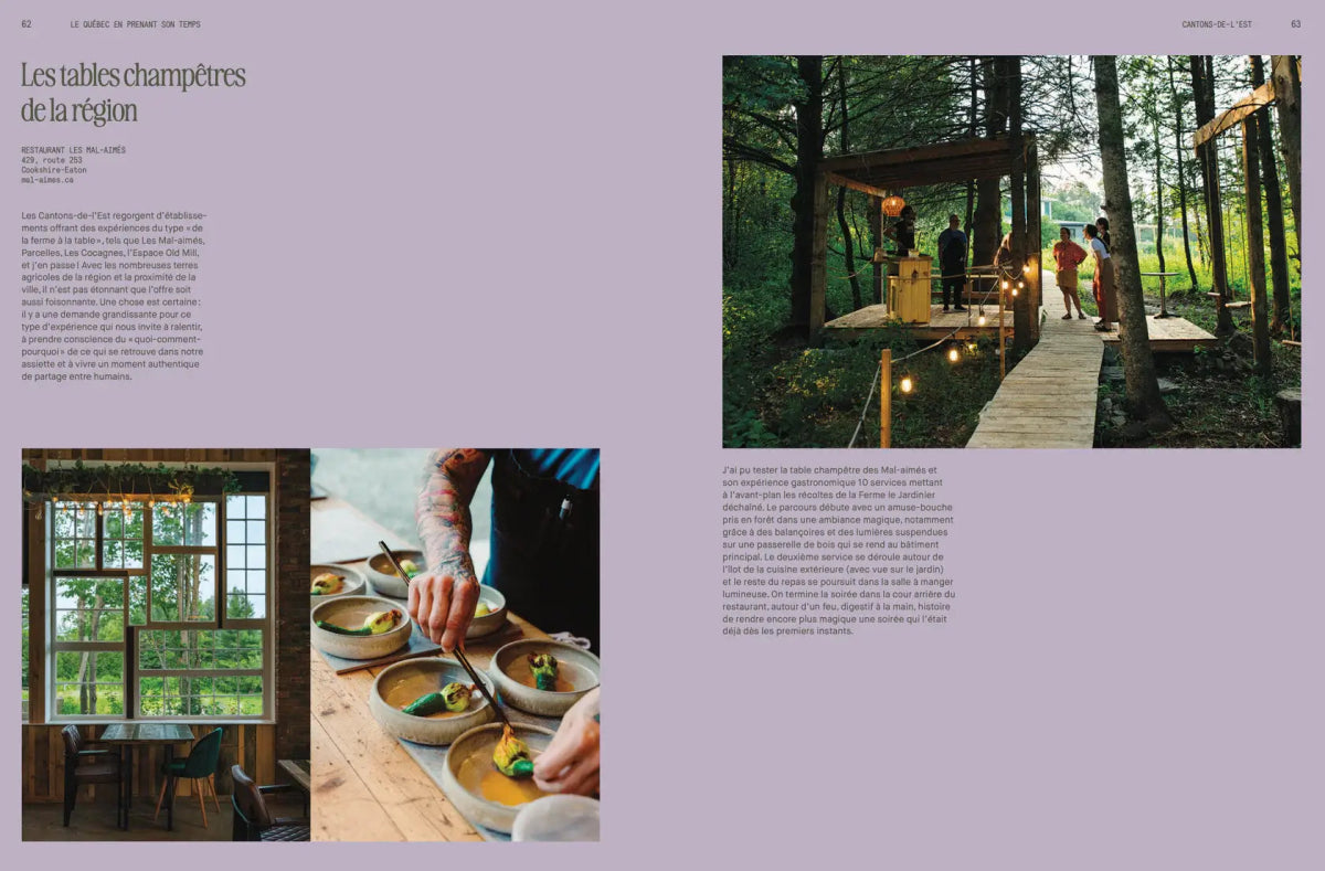 Livre Le Québec en prenant son temps - boutique décoration Montreal