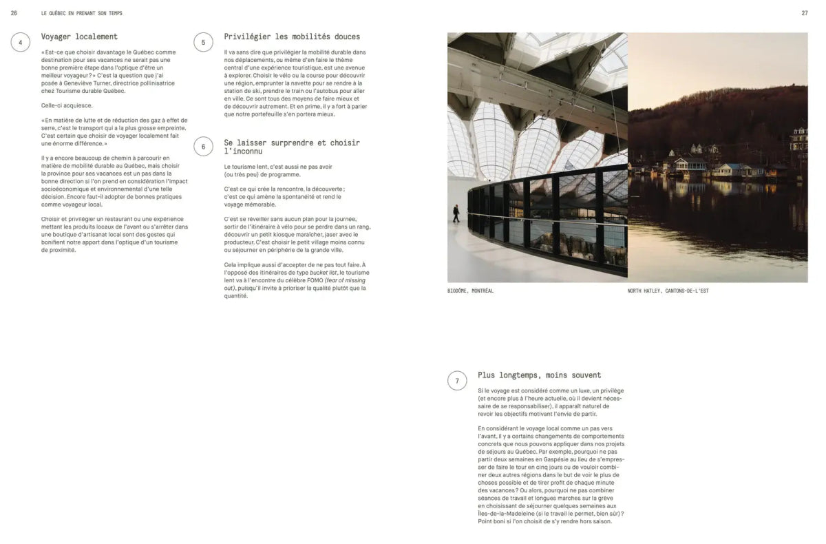 Livre Le Québec en prenant son temps - boutique décoration Montreal