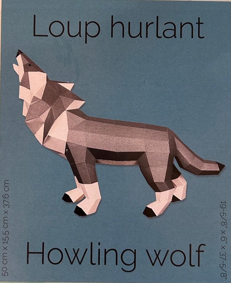 Loup et Renard pliable - Poly Paper Kits - boutique décoration Montreal