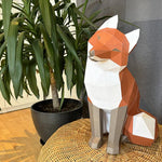 Loup et Renard pliable - Poly Paper Kits - boutique décoration Montreal