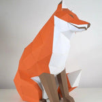 Loup et Renard pliable - Poly Paper Kits - boutique décoration Montreal