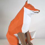Loup et Renard pliable - Poly Paper Kits - boutique décoration Montreal