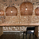 Rattan Bell or Bulb Pendant Light