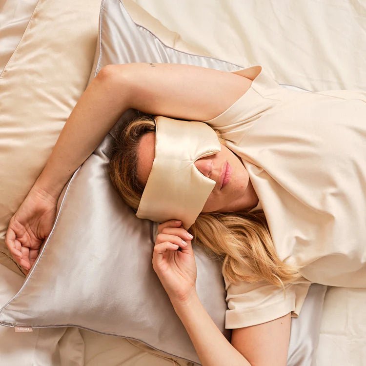 Masque de Sommeil en soie bio - Bandeau  - boutique décoration Montreal