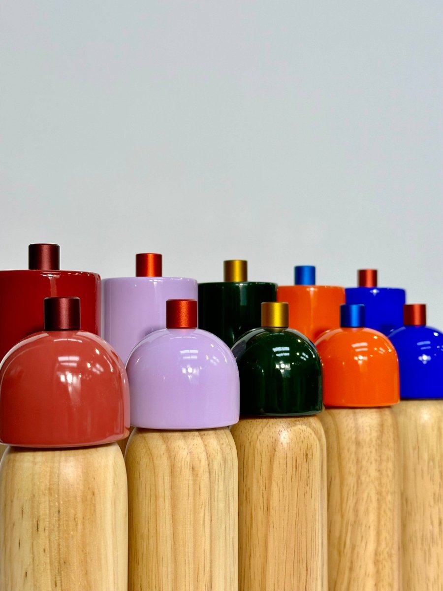 Moulin à sel et poivre - lilas et rouge - boutique décoration Montreal