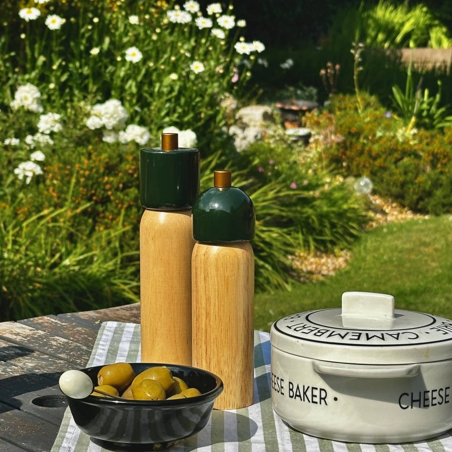 Moulin à sel et poivre - verts et dorés - boutique décoration Montreal