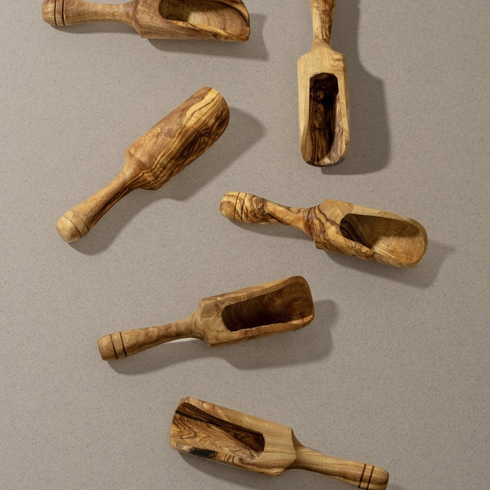 Natural Olive Wood Scoop - Utensils - boutique décoration Montreal