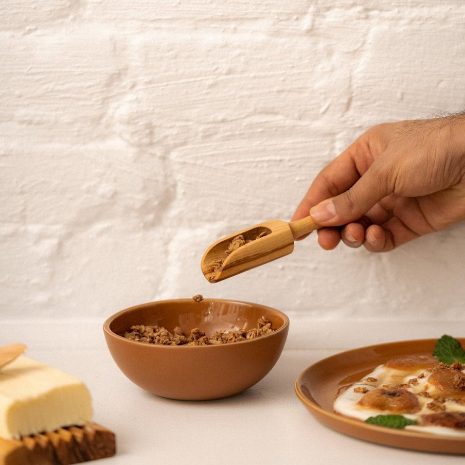 Natural Olive Wood Scoop - Utensils - boutique décoration Montreal