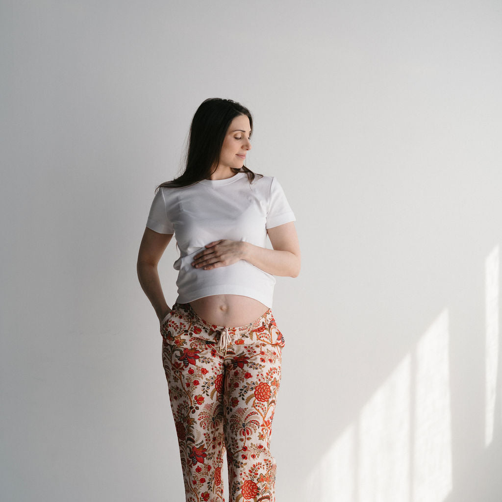 Emma - Printed maternity trousers