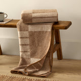 Plaid Harlech - Réversible couleur brun clair Biscuit