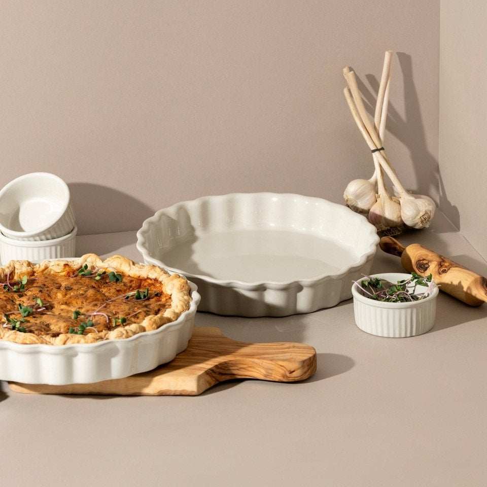 Plat à tarte rond en grès - Baking Dish - boutique décoration Montreal