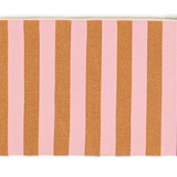 Pochette LILI - Rayures Caramel et Rose - boutique décoration Montreal