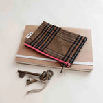 Porte monnaie en coton - Tartan - boutique décoration Montreal