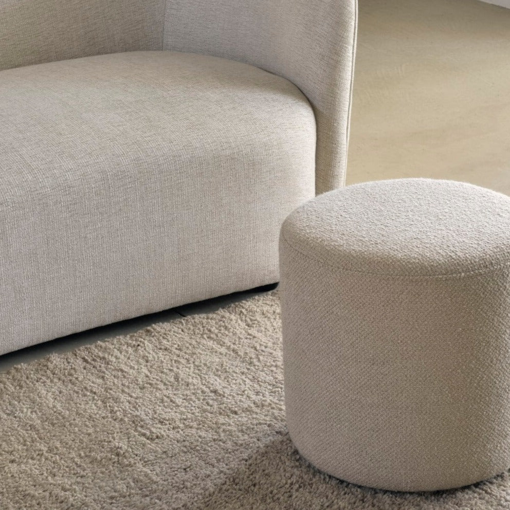 Pouf Barrow - Blanc - boutique décoration Montreal