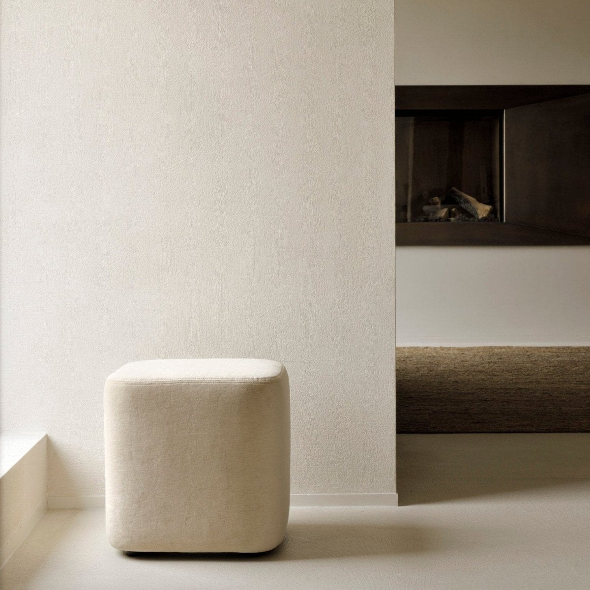 Pouf Cube - Sable - boutique décoration Montreal