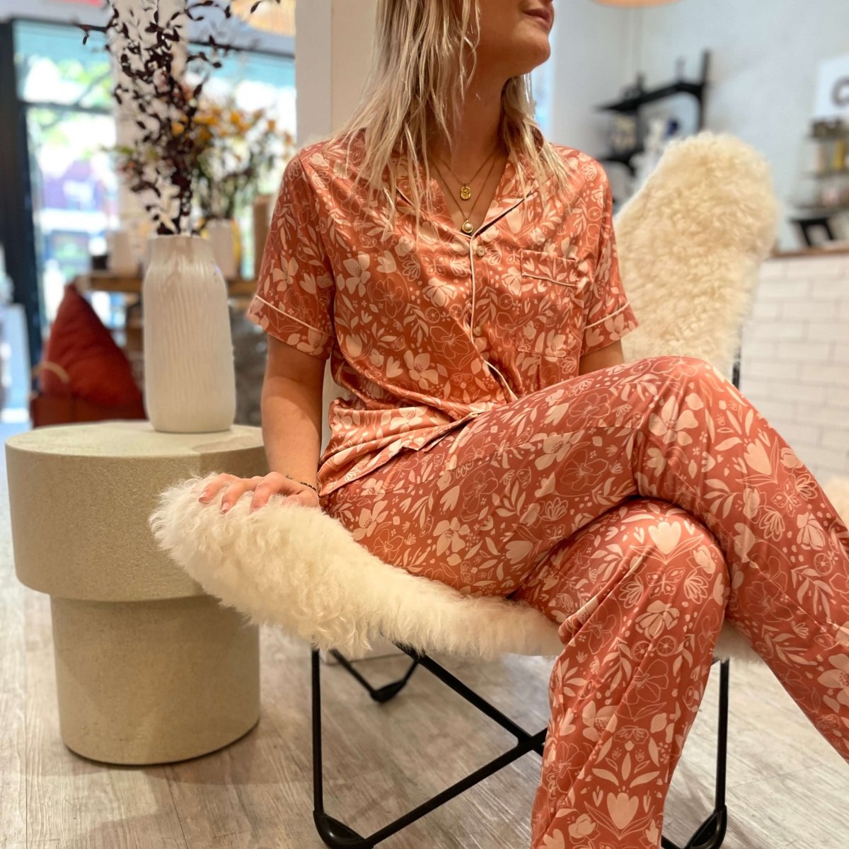 Pyjama Pétales Satiné - boutique décoration Montreal