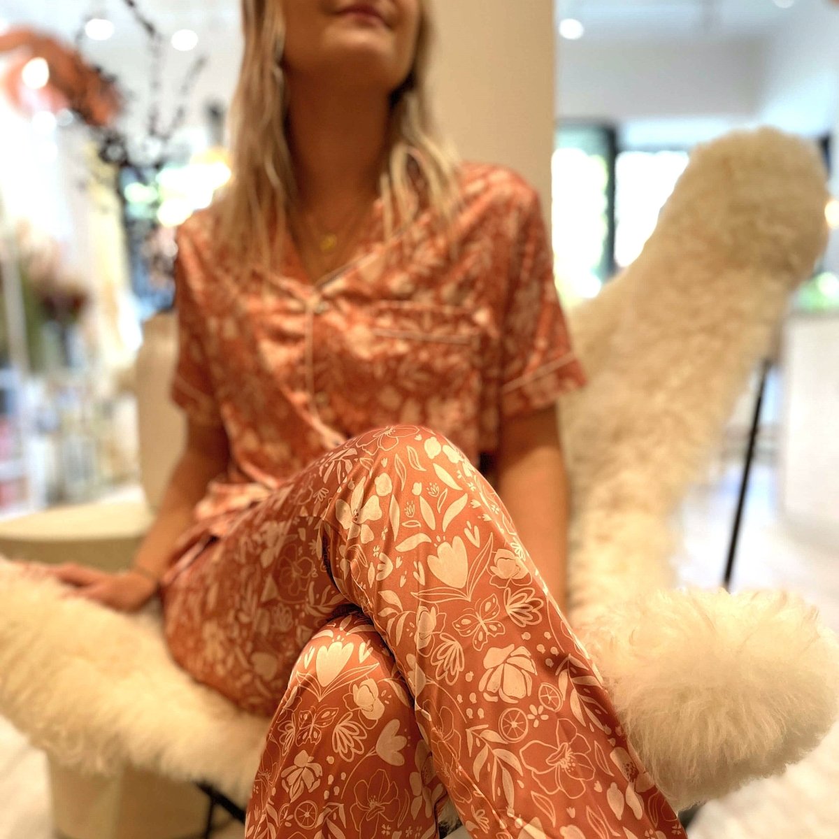 Pyjama Pétales Satiné - boutique décoration Montreal