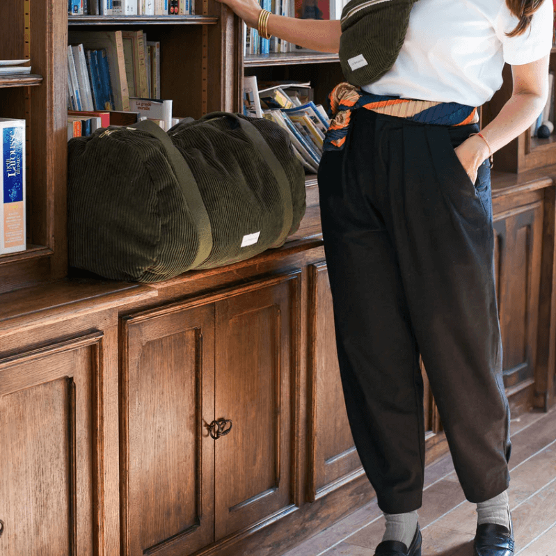 Sac Bowling en Velours - Vert Capre - boutique décoration Montreal