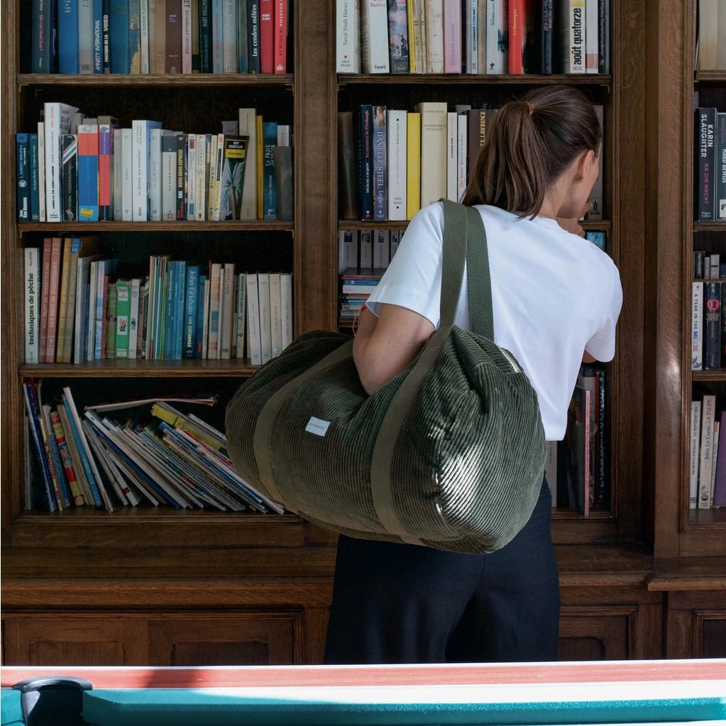 Sac Bowling en Velours - Vert Capre - boutique décoration Montreal