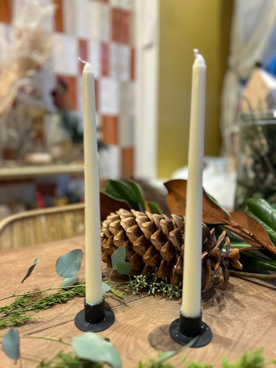 Set de 2 Chandelles - Neige - boutique décoration Montreal