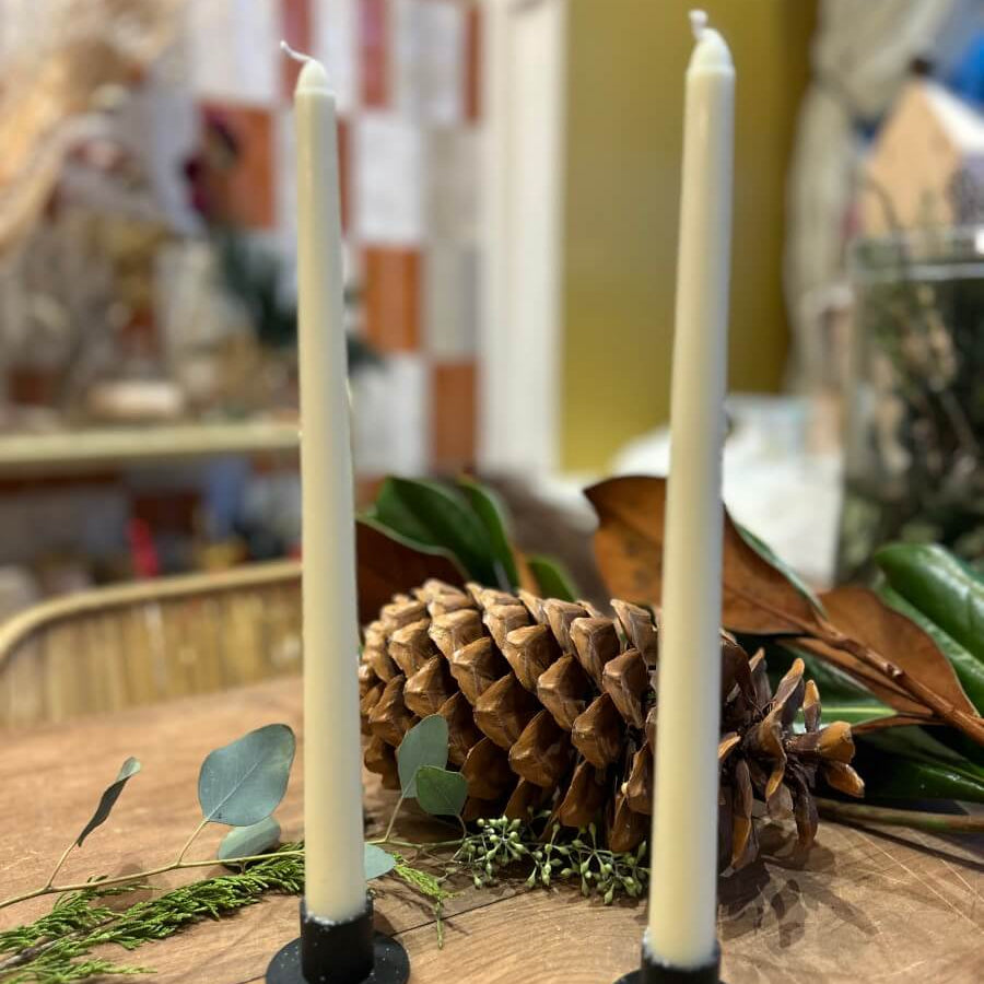 Set de 2 Chandelles - Neige - boutique décoration Montreal