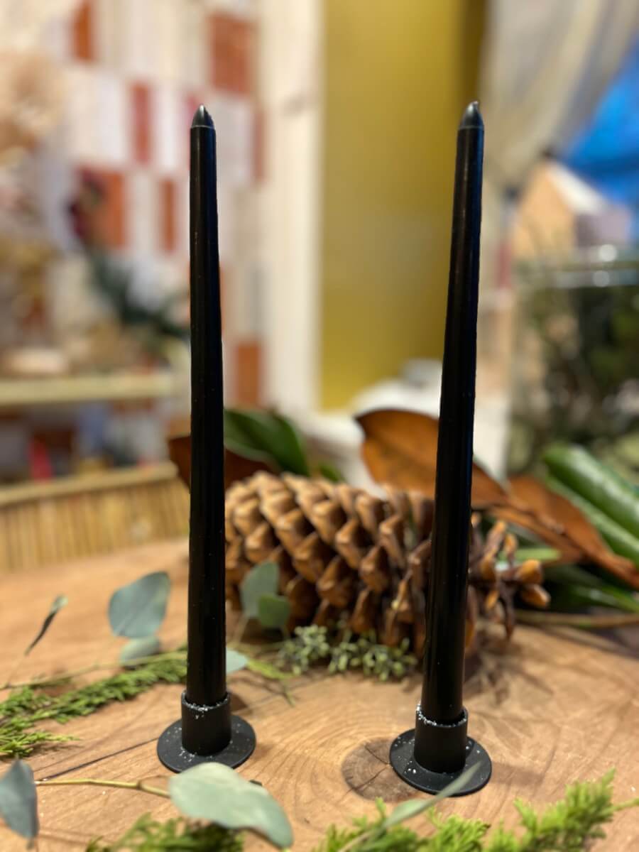 Set de 2 Chandelles - Noir - boutique décoration Montreal