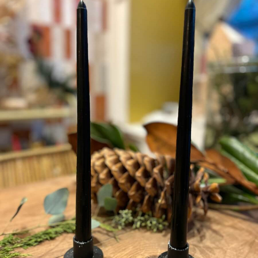 Set de 2 Chandelles - Noir - boutique décoration Montreal
