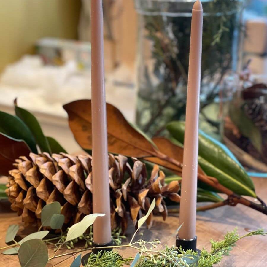 Set de 2 Chandelles - Rose - boutique décoration Montreal