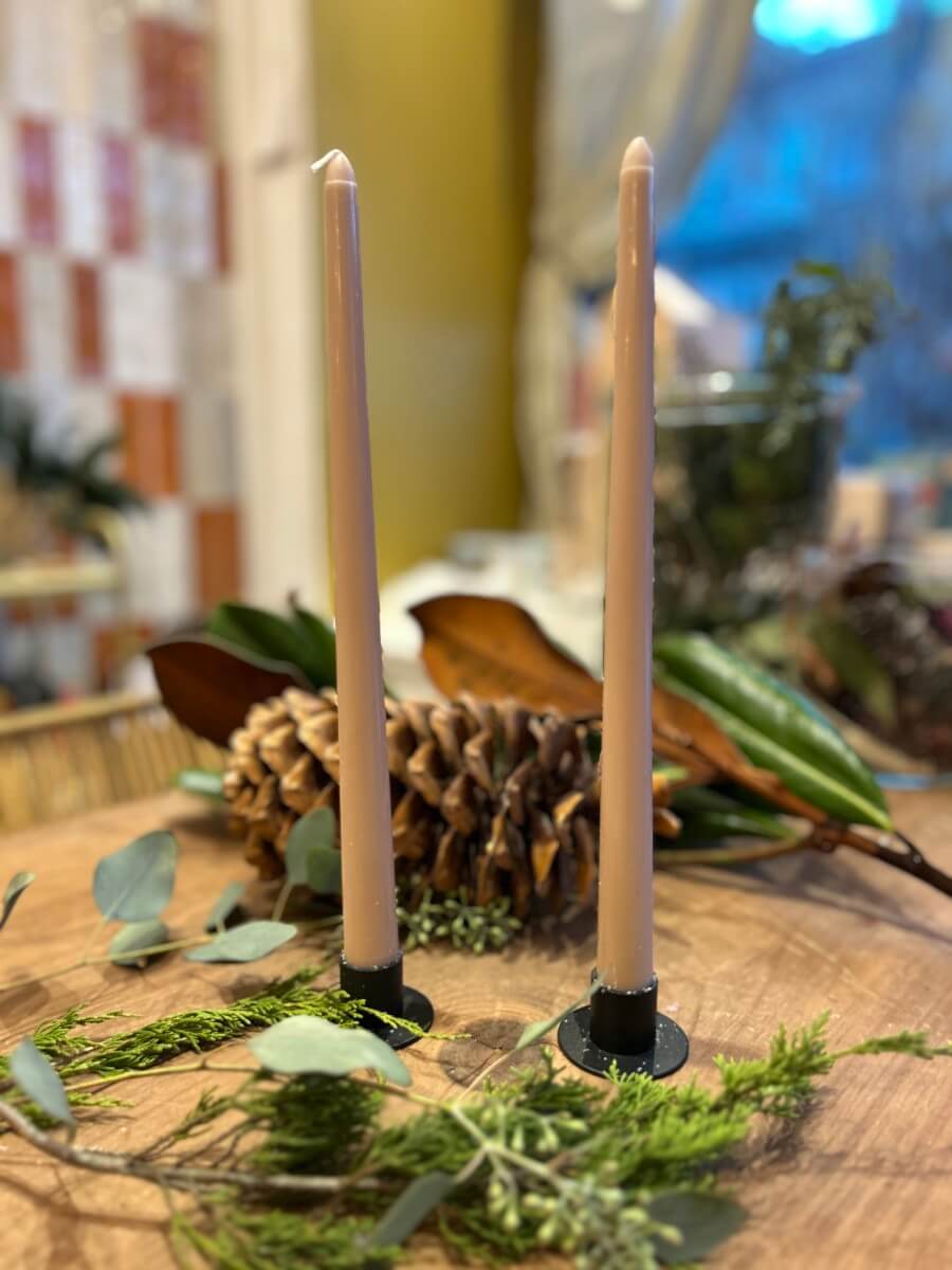 Set de 2 Chandelles - Variations Brun - boutique décoration Montreal