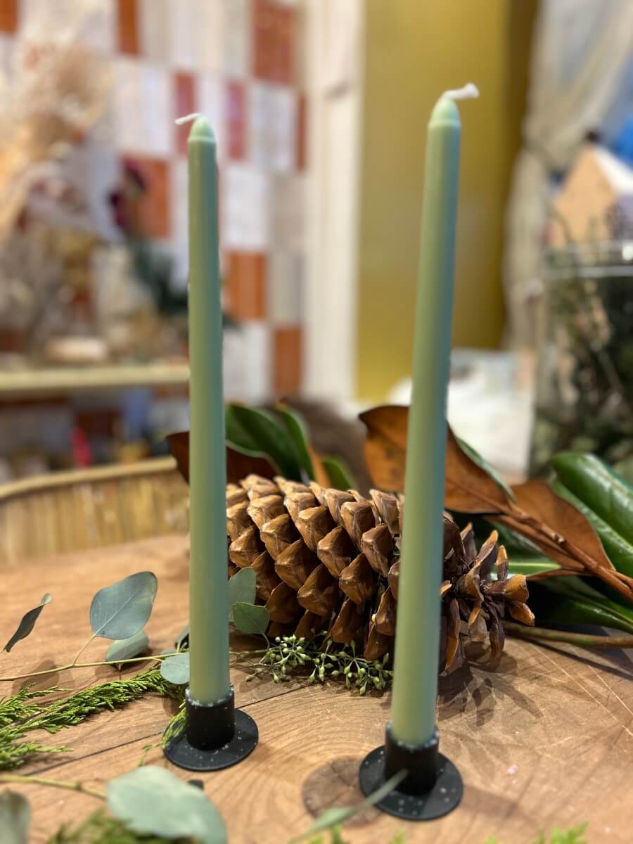 Set de 2 Chandelles - Variations de Vert - boutique décoration Montreal