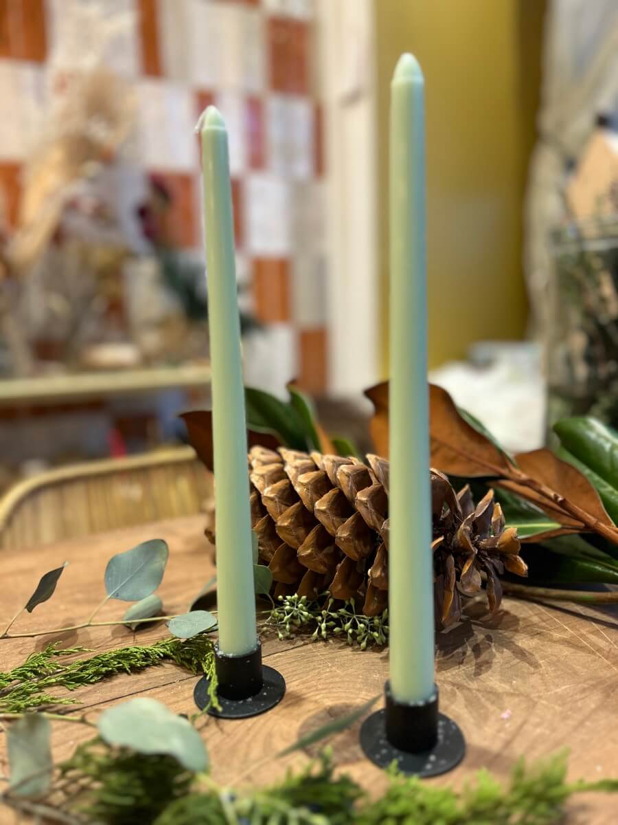 Set de 2 Chandelles - Variations de Vert - boutique décoration Montreal