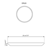 Stoneware Flat Dessert Plate | Epa 7.9" - Set of 4 - Plate - boutique décoration Montreal