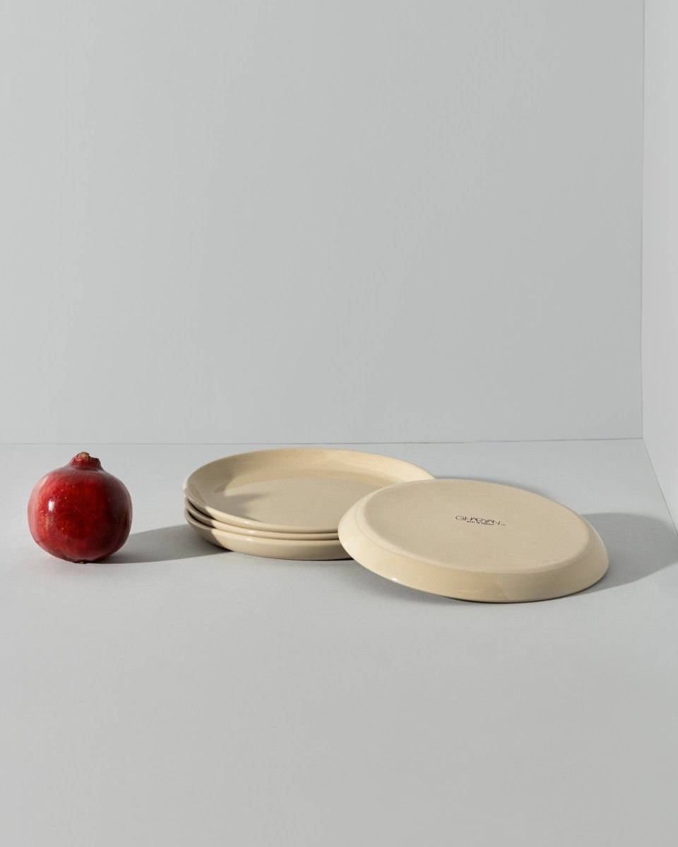 Stoneware Flat Dessert Plate | Epa 7.9" - Set of 4 - Plate - boutique décoration Montreal