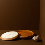 Stoneware Flat Dessert Plate | Epa 7.9" - Set of 4 - Plate - boutique décoration Montreal