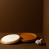 Stoneware Flat Dessert Plate | Epa 7.9" - Set of 4 - Plate - boutique décoration Montreal