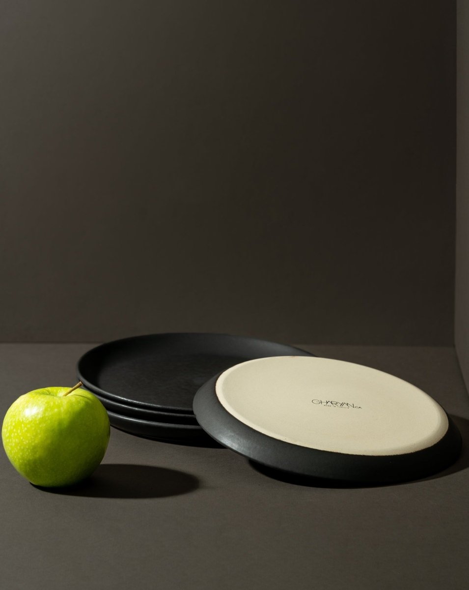 Stoneware Flat Dessert Plate | Epa 7.9" - Set of 4 - Plate - boutique décoration Montreal