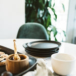 Stoneware Flat Dessert Plate | Epa 7.9" - Set of 4 - Plate - boutique décoration Montreal