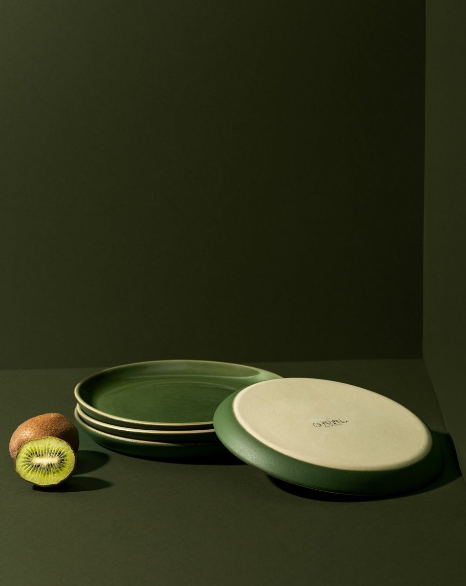 Stoneware Flat Dessert Plate | Epa 7.9" - Set of 4 - Plate - boutique décoration Montreal