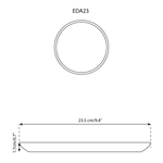 Stoneware Flat Salad/Dinner Plate | Edan 9.4" - Set of 4 - Plate - boutique décoration Montreal