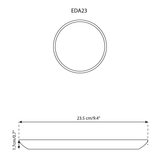 Stoneware Flat Salad/Dinner Plate | Edan 9.4" - Set of 4 - Plate - boutique décoration Montreal