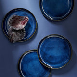 Stoneware Flat Salad/Dinner Plate | Edan 9.4" - Set of 4 - Plate - boutique décoration Montreal